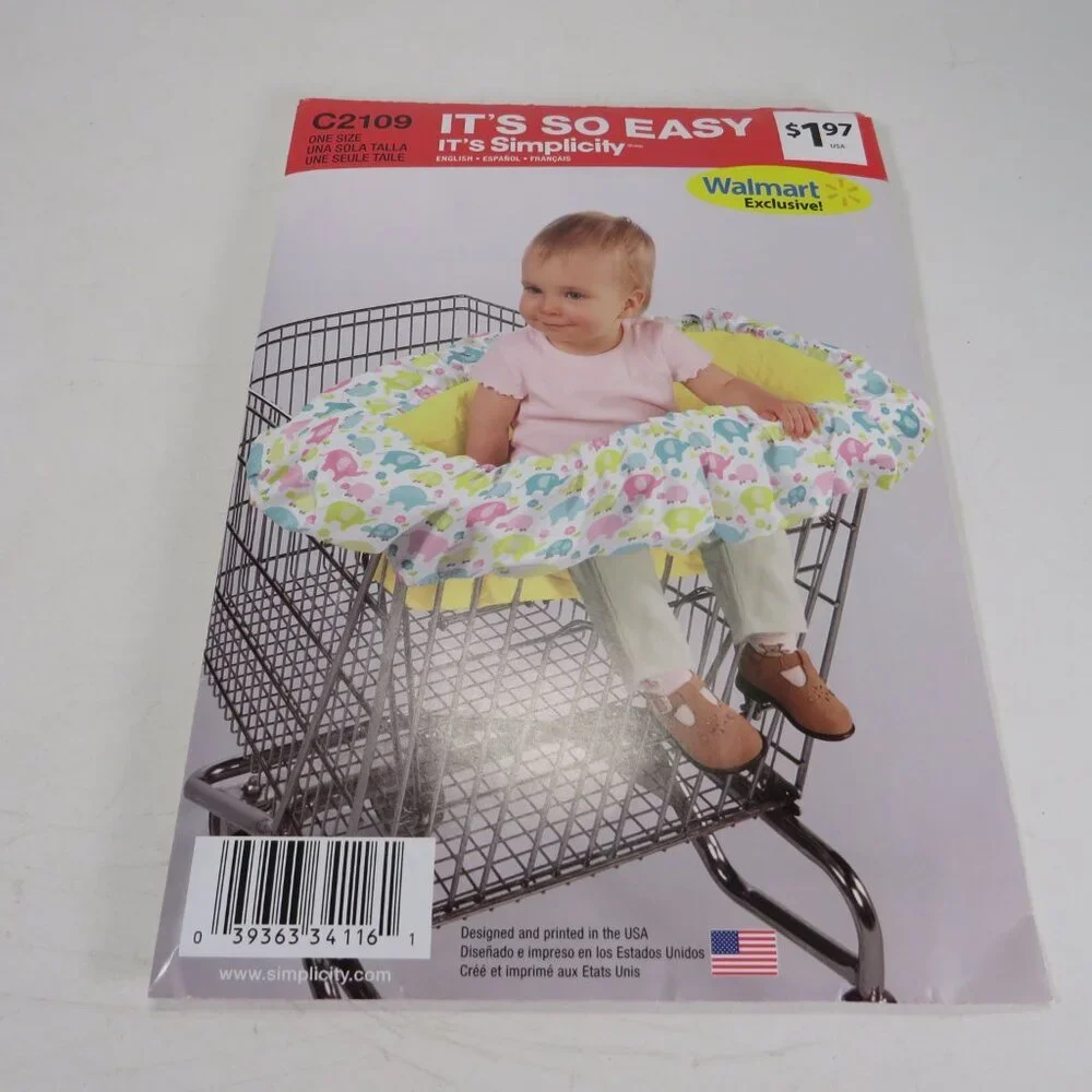 Simplicity C2109 Shopping Cart Cover Walmart Exclusive one size UNCUT